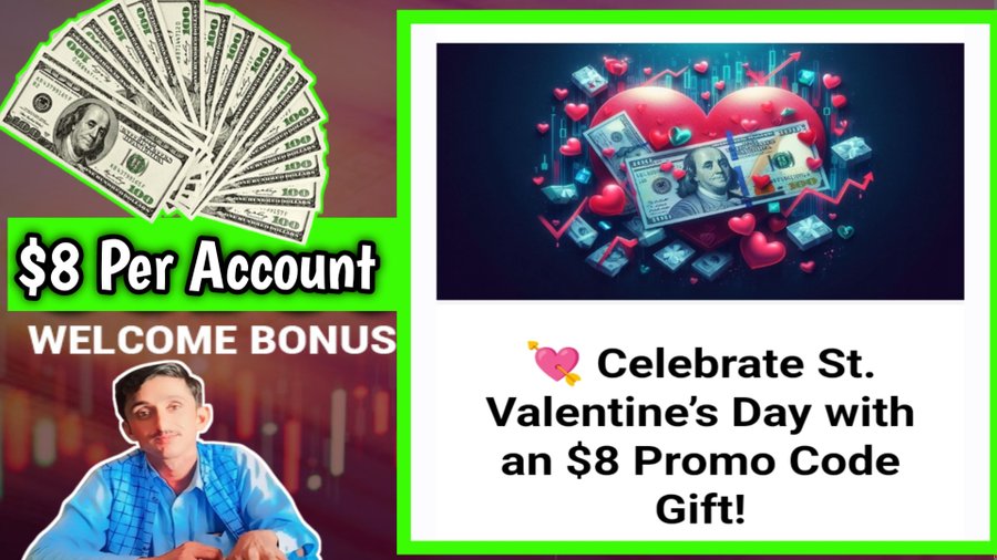 $8 Welcome Bonus with FxClearing – Valentine’s Special Promo 2025