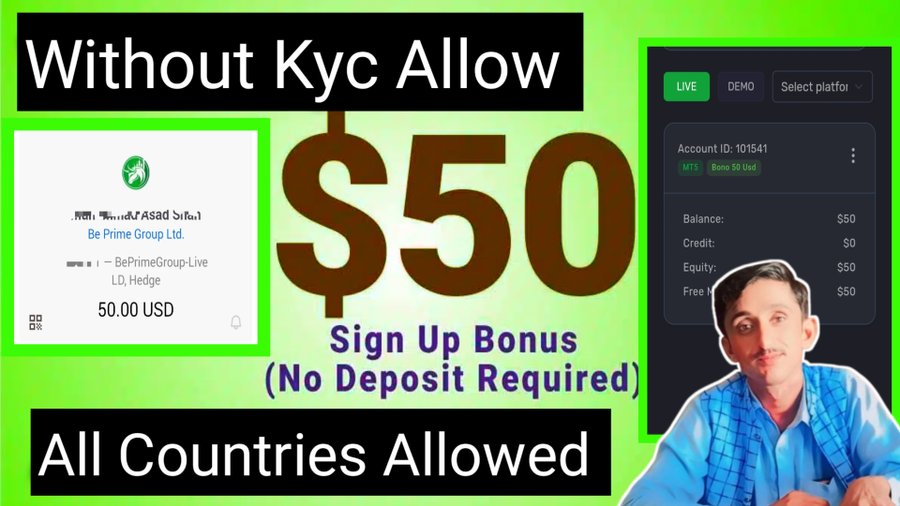 $50 No Deposit Bonus 2025 – Forex Trading with Be Prime Broker
