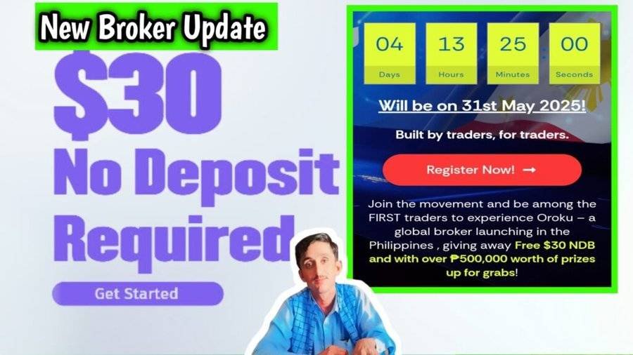 $30 No Deposit Bonus – OROKU Broker Launch Starting 31 May 2025