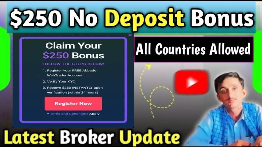 $250 No Deposit Bonus Abbado Trade EveryOne