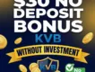 $30 No Deposit Bonus by KVB