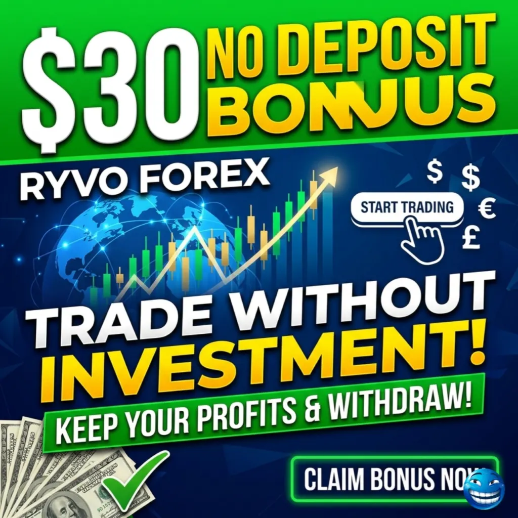 $30 No Deposit Bonus Forex | RYVO Trade Gold Trading Only