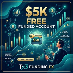 $5K Free Funded Account | TX3 Funding FX No Deposit