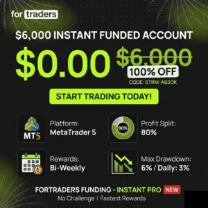 $6K Instant Free Funded Account | ForTraders Funding