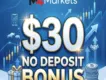 $30 No Deposit Bonus | M4Markets