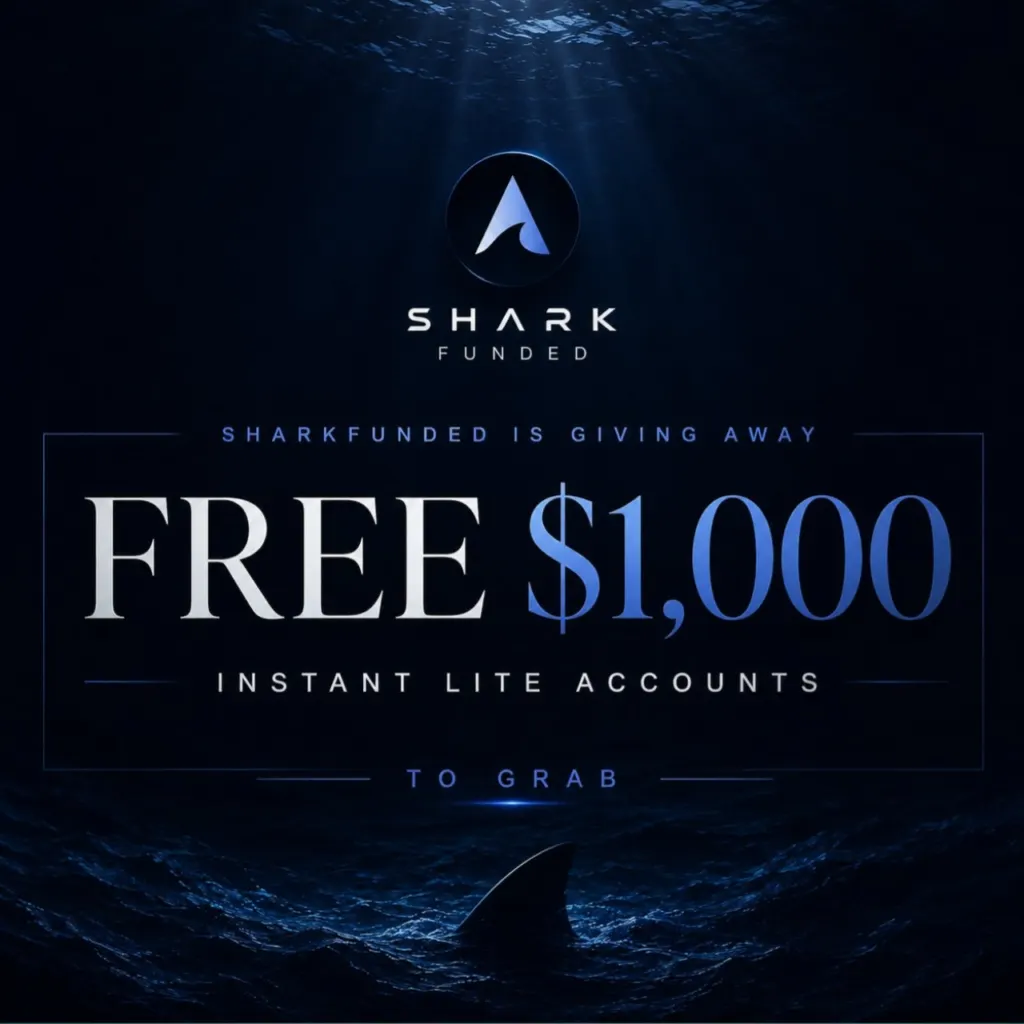 $1000 Instant Free Funded Account | Shark Funded No Deposit