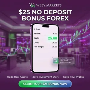 $25 No Deposit Bonus Bonus| Weby Markets Forex