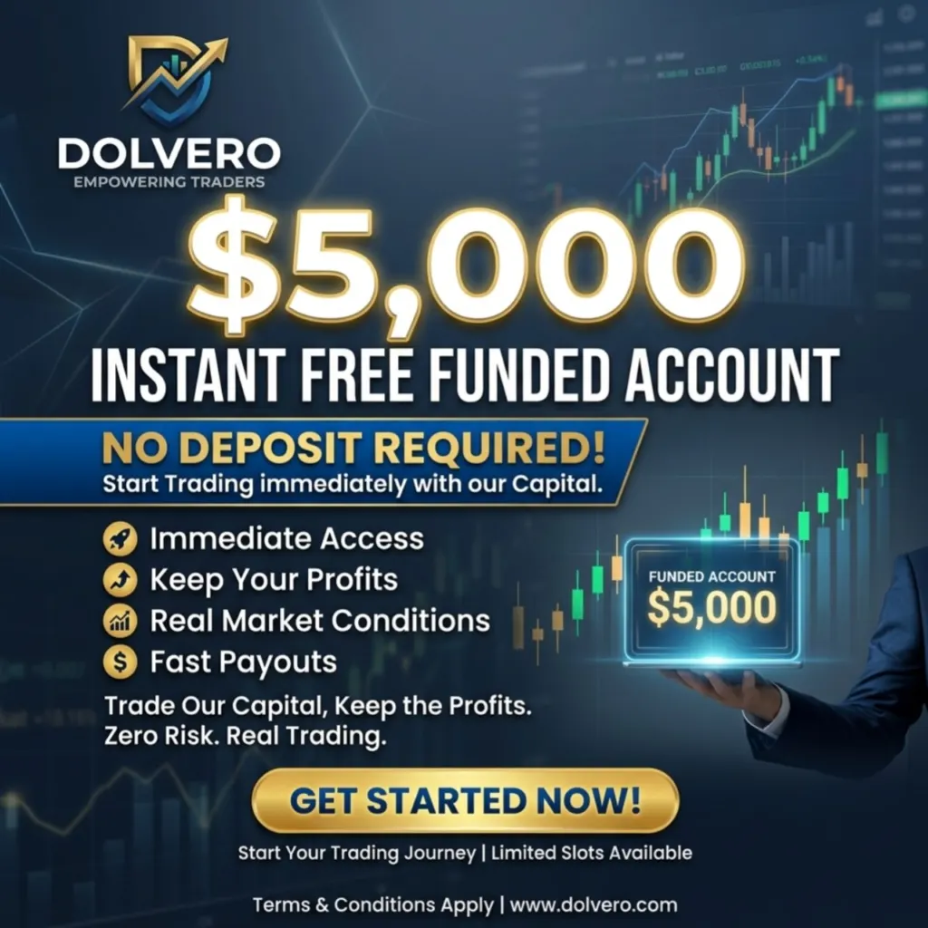 $5K Instant Free Funded Account | Dolvero No Deposit
