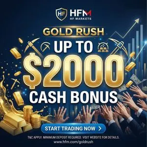 $2000 Up to Cash Bonus | Gold Rush HFM Funded